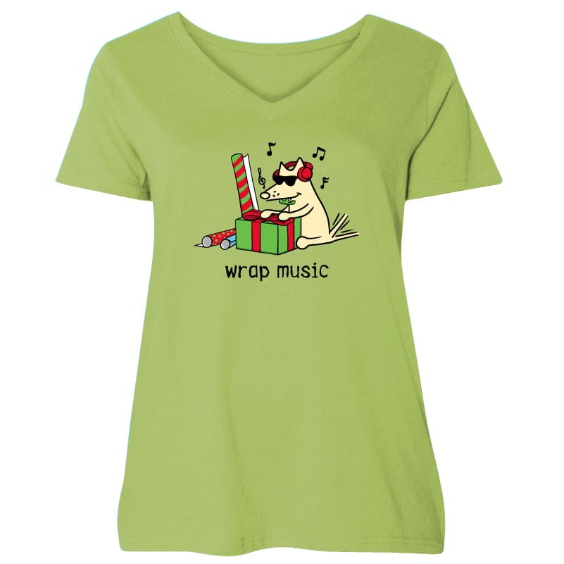 Wrap Music - Ladies Plus V-Neck Tee