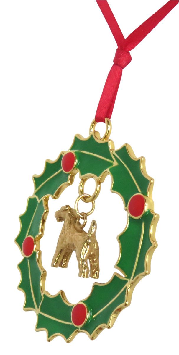 Airedale Terrier Wreath Ornament