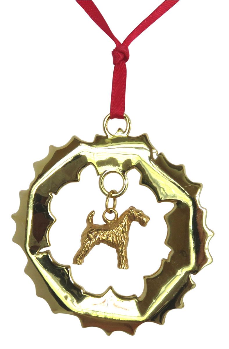 Airedale Terrier Wreath Ornament