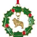 Australian Shepherd Wreath Ornament