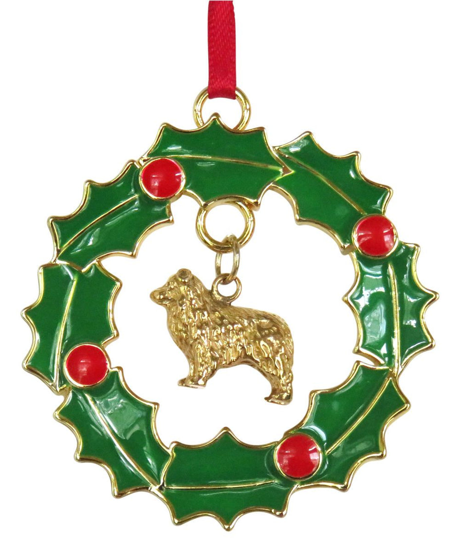 Australian Shepherd Wreath Ornament