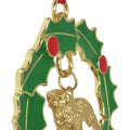 Bernese Mountain Dog Wreath Ornament