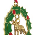 German Shepherd Dog Wreath Ornament