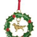 Golden Retriever Wreath Ornament