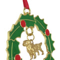 Golden Retriever Wreath Ornament