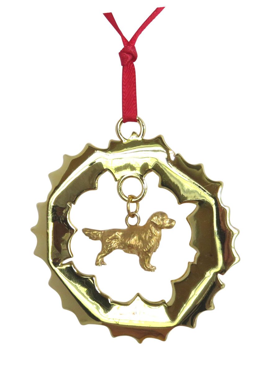 Golden Retriever Wreath Ornament