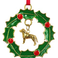 Labrador Retriever Wreath Ornament