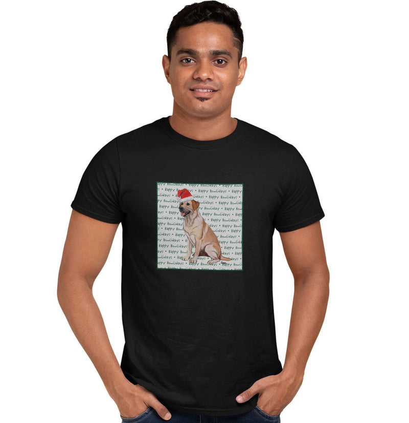 Yellow Labrador Retriever Howlidays - Adult Unisex T-Shirt