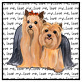 Yorkshire Terrier Love Text - Women's V-Neck T-Shirt