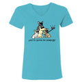 You're Gonna Be Pawpular - Ladies T-Shirt V-Neck