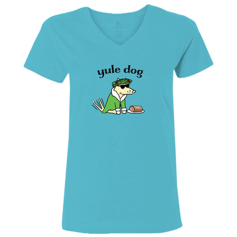 Yule Dog - Ladies T-Shirt V-Neck