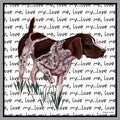 German Shorthaired Pointer Love Text - Adult Unisex T-Shirt