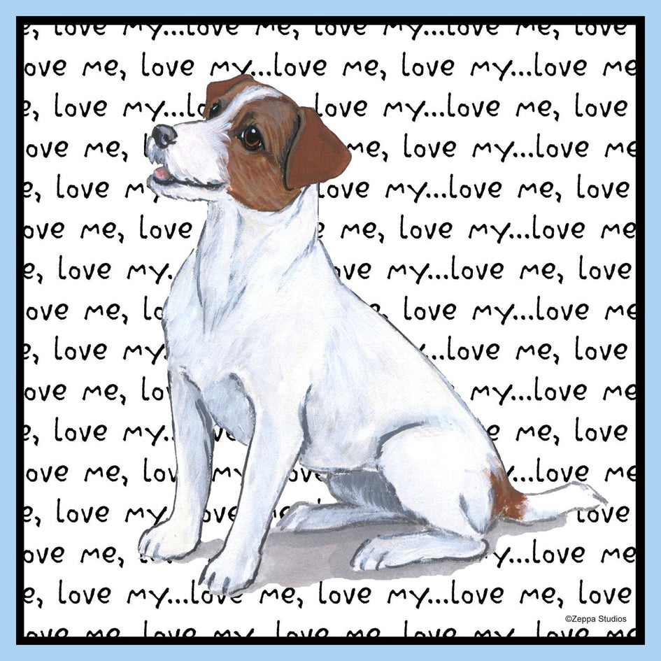 Jack Russell Terrier Love Text - Adult Unisex T-Shirt