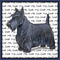 Scottish Terrier Love Text - Adult Unisex T-Shirt