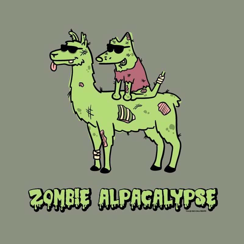 Zombie Alpacalypse - Ladies Curvy V-Neck Tee