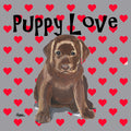 Chocolate Labrador Retriever Puppy Love - Adult Unisex Hoodie Sweatshirt
