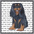 Black & Tan Cavalier King Charles Spaniel Love Text - Adult Unisex Hoodie Sweatshirt