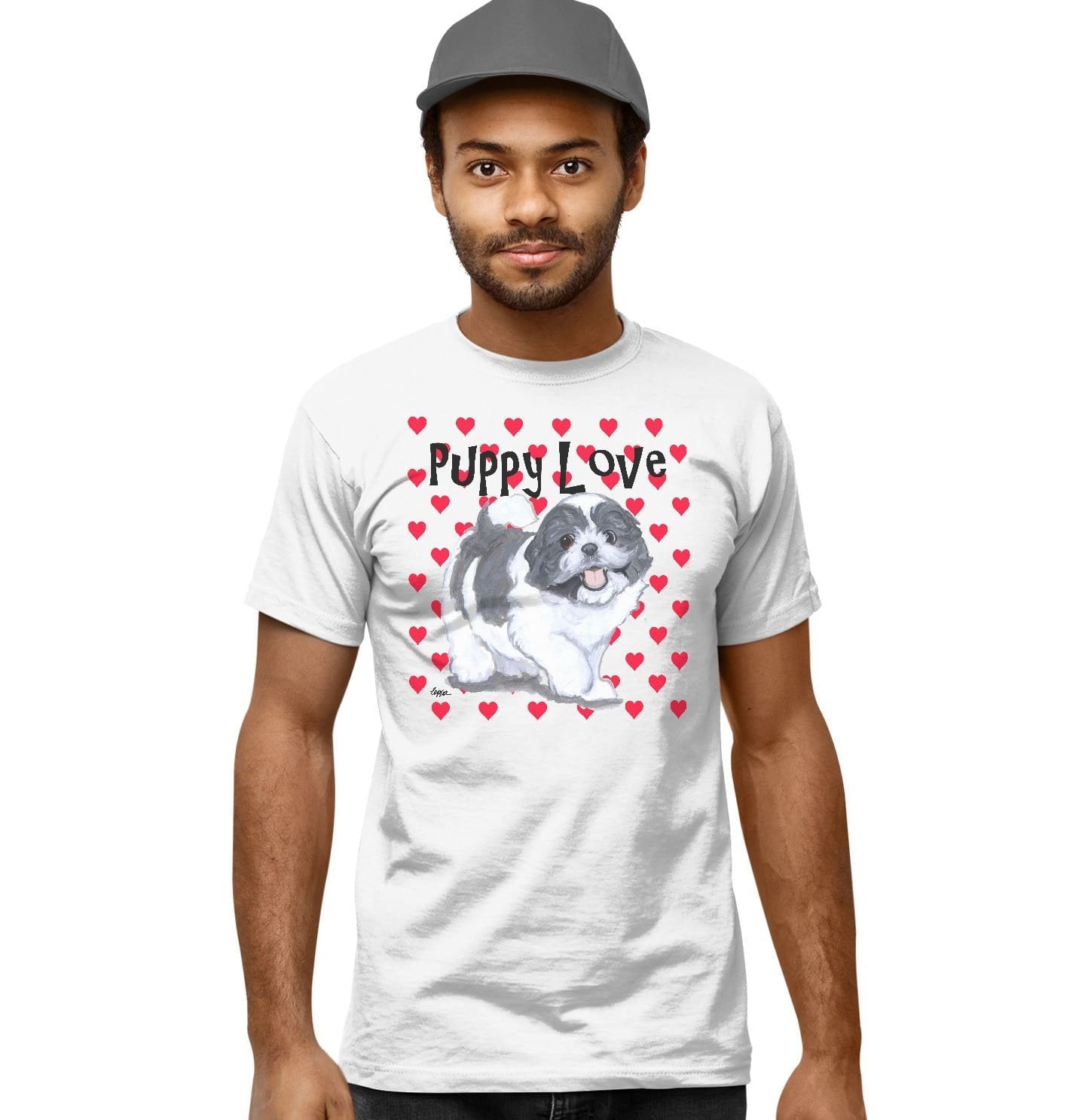 Shih Tzu Puppy Love - Adult Unisex T-Shirt