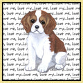 Cavalier King Charles Spaniel  Puppy Love Text - Adult Unisex T-Shirt