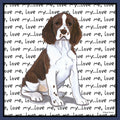 English Springer Spaniel Puppy Love Text - Adult Unisex Hoodie Sweatshirt