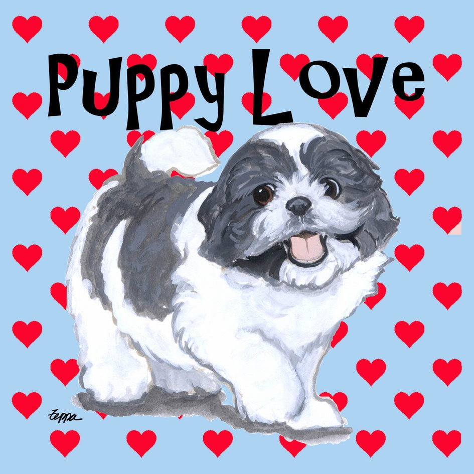 Shih Tzu Puppy Love - Adult Unisex T-Shirt
