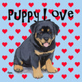 Rottweiler Puppy Love - Adult Unisex T-Shirt