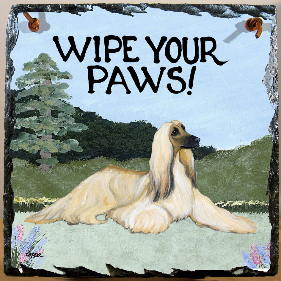 Afghan Hound Slate Sign