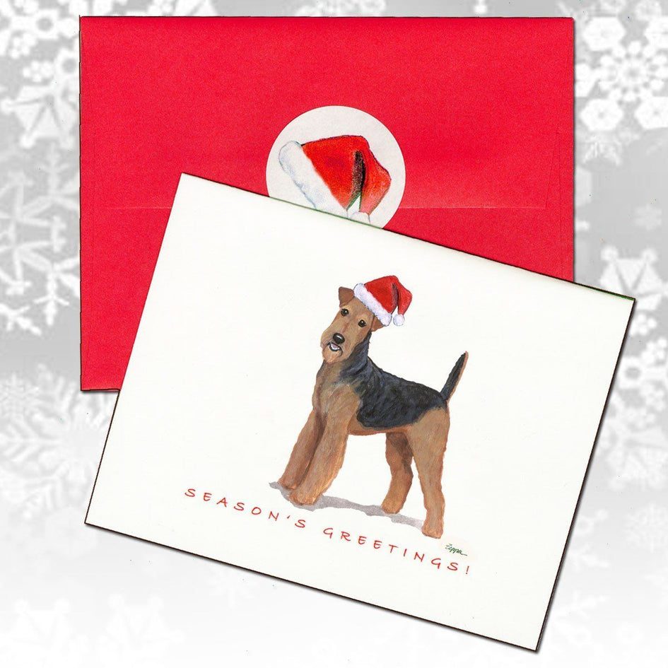 Airedale Terrier Christmas Note Cards