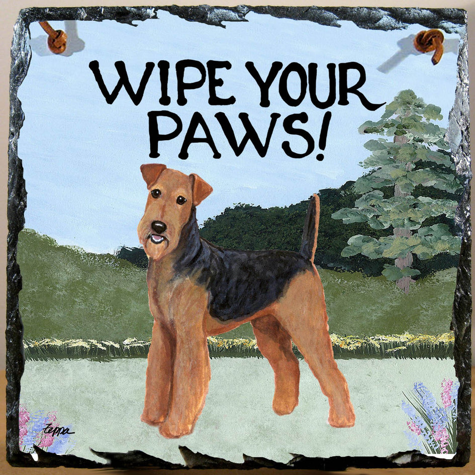 Airedale Terrier Slate Sign