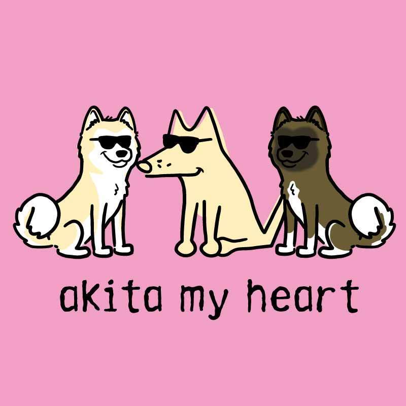 Akita My Heart - Ladies T-Shirt V-Neck | AKC Shop