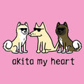 Akita My Heart - Ladies T-Shirt V-Neck
