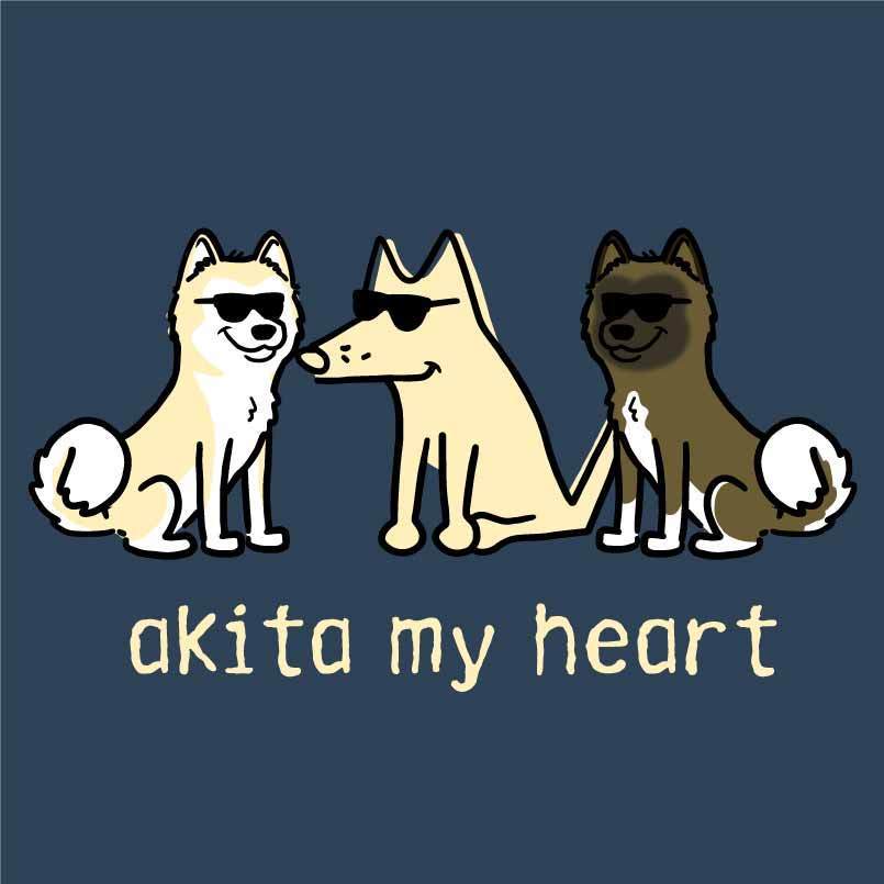 Akita My Heart - Ladies T-Shirt V-Neck