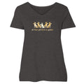 All That Glitters Is Golden - Ladies Plus V-Neck Tee