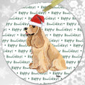 American Cocker Spaniel, Buff "Happy Howlidays" Ornament