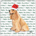American Cocker Spaniel, Buff "Happy Howlidays" Coaster