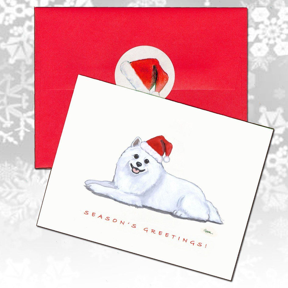 American Eskimo Dog Christmas Note Cards