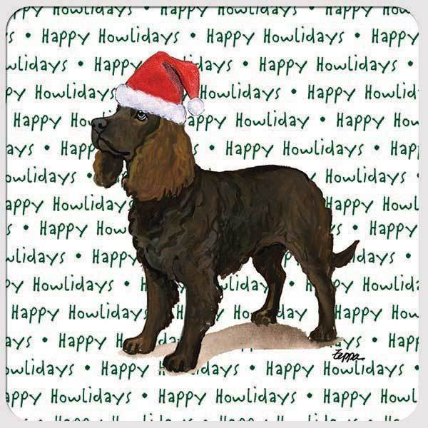 American Water Spaniel "Happy Howlidays" Coaster