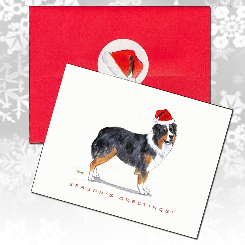 Australian Shepherd Christmas Note Cards