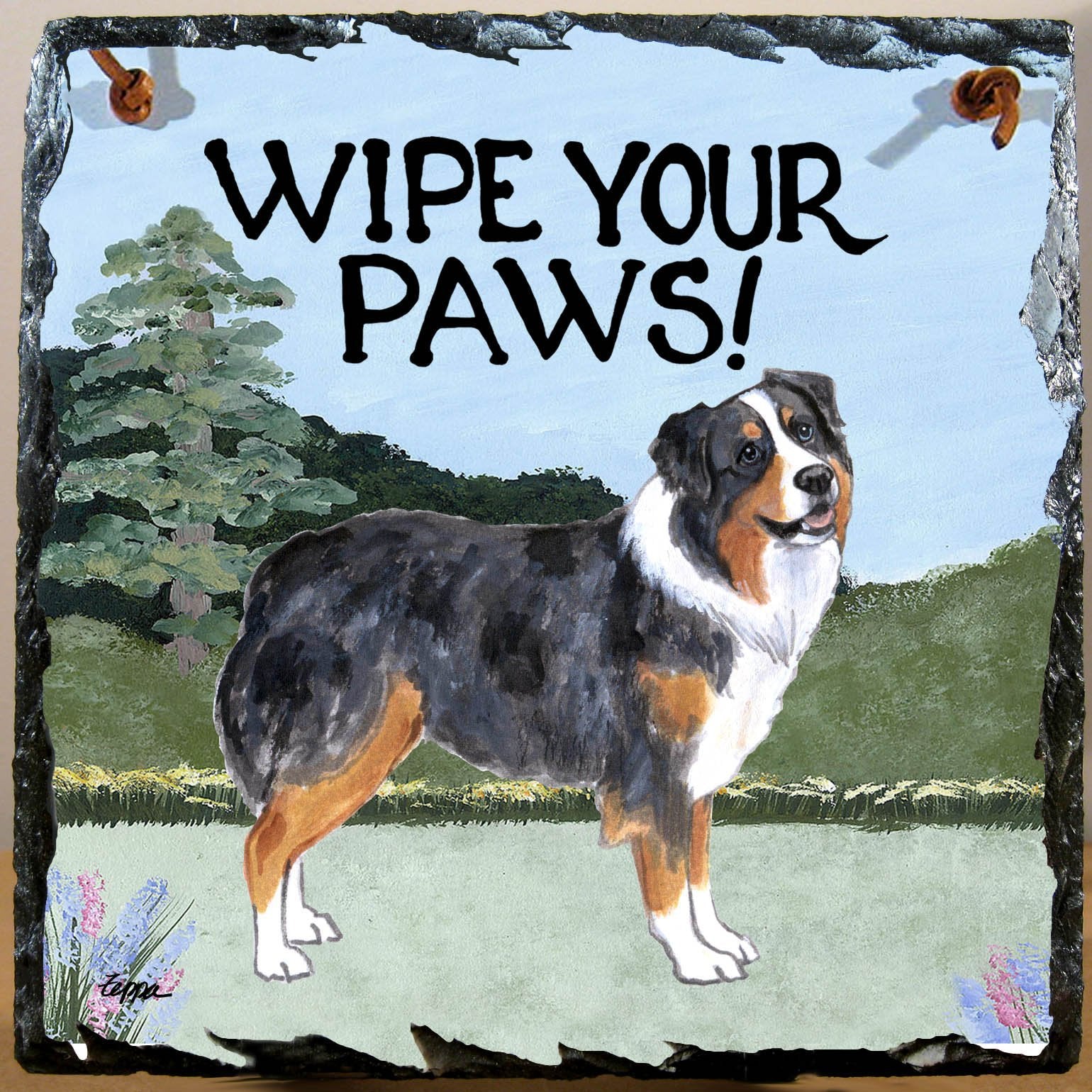 Australian Shepherd Slate Sign