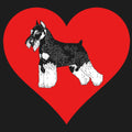 Miniature Schnauzer on Heart Left Chest - Full-Zip Hoodie Sweatshirt