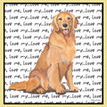 Golden Retriever Love Text - Adult Unisex T-Shirt