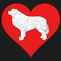Great Pyrenees on Heart Left Chest - Full-Zip Hoodie Sweatshirt