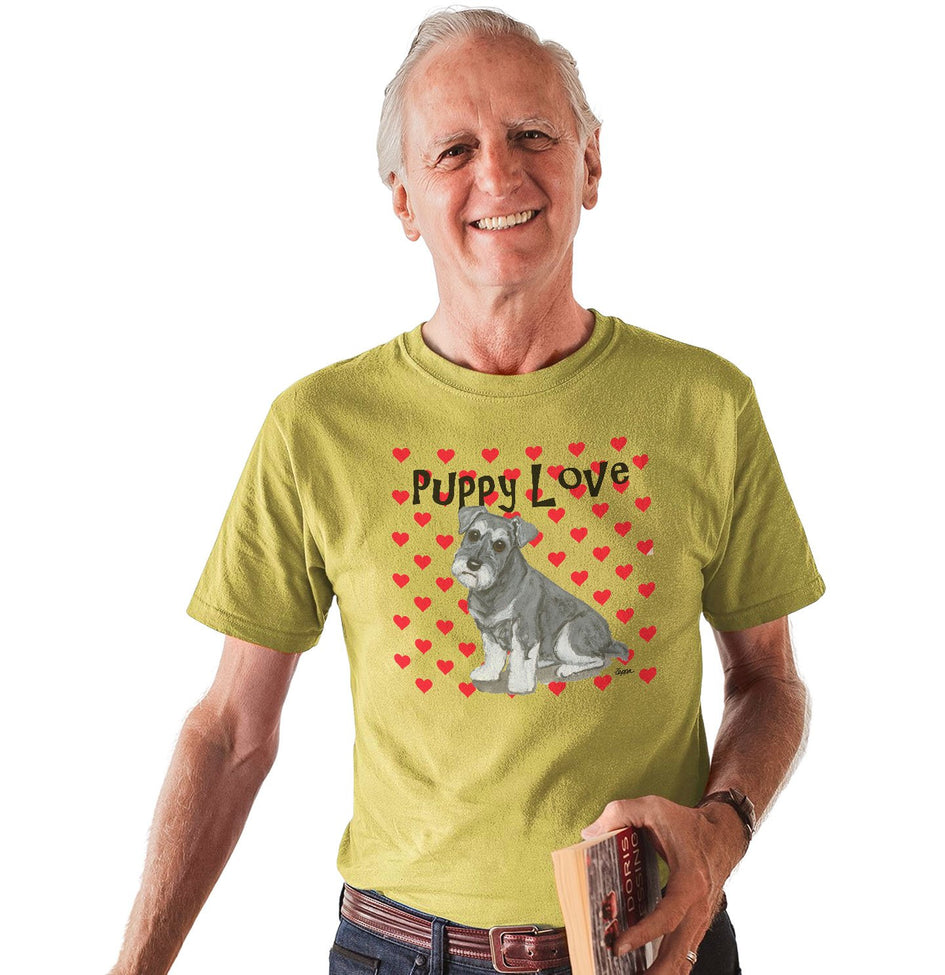 Schnauzer Puppy Love - Adult Unisex T-Shirt