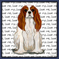 Blenheim Cavalier King Charles Spaniel Love Text - Adult Unisex T-Shirt