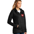 Great Pyrenees on Heart Left Chest - Full-Zip Hoodie Sweatshirt