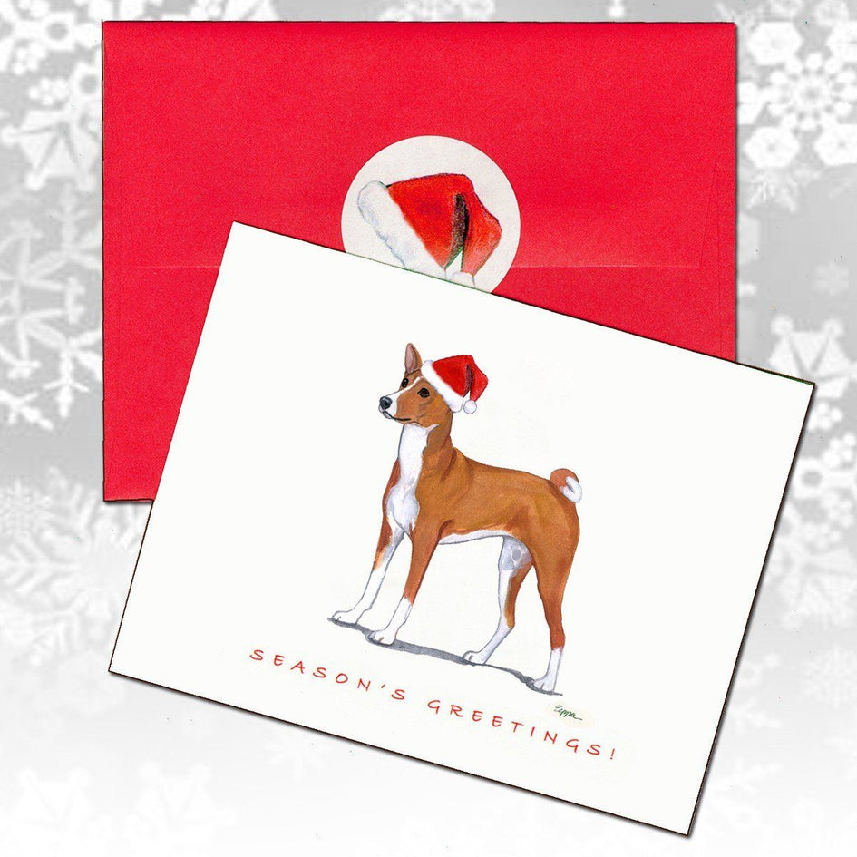 Basenji Christmas Note Cards