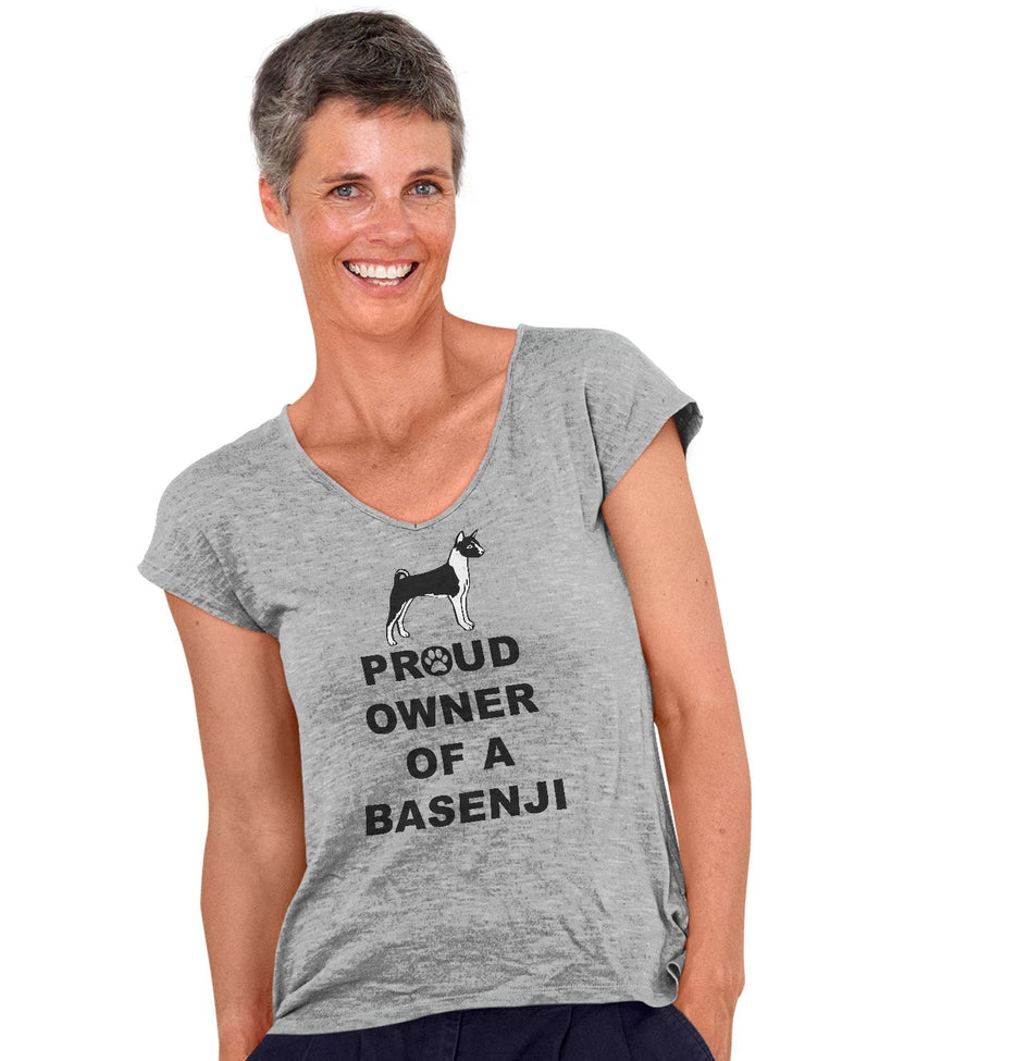 Basenji Proud Owner - Women's V-Neck T-Shirt