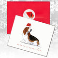 Basset Hound Christmas Note Cards