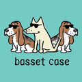 Basset Case - Ladies T-Shirt V-Neck - Teddy the Dog T-Shirts and Gifts