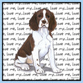 English Springer Spaniel Puppy Love Text - Adult Unisex T-Shirt